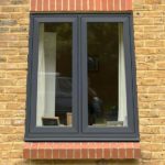 Casement window anthracite grey