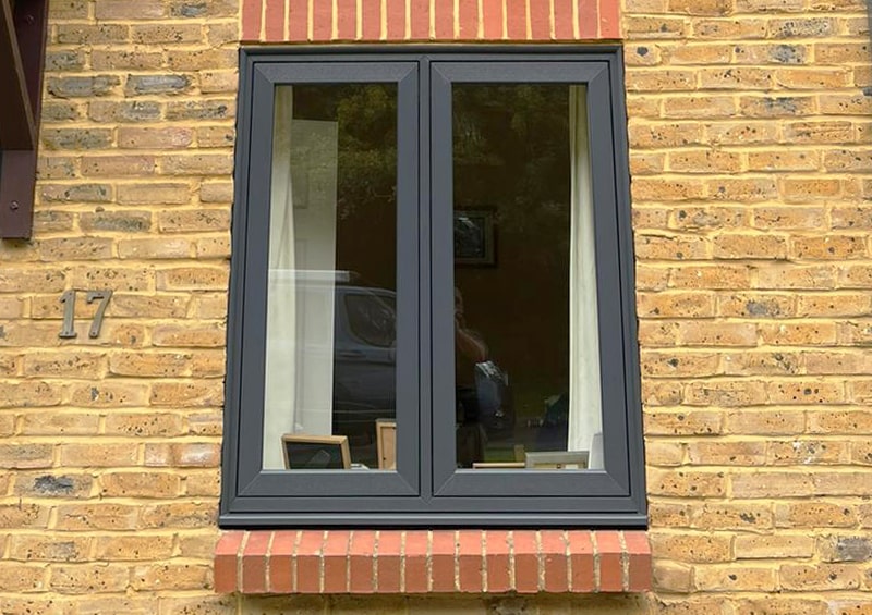 Casement window anthracite grey