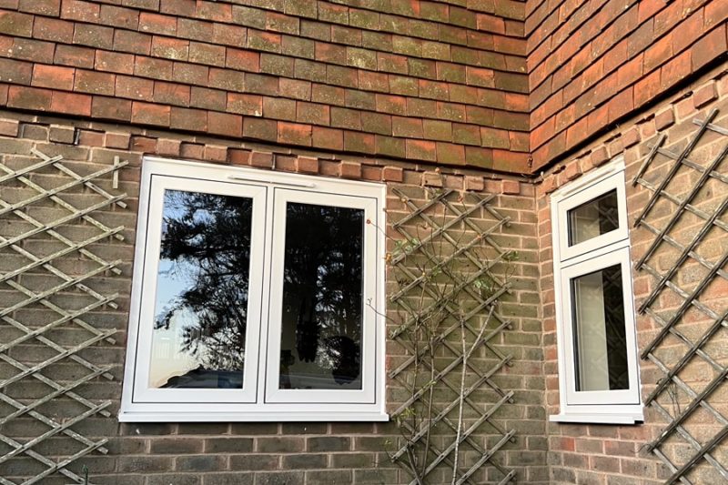 upvc flush casement white windows