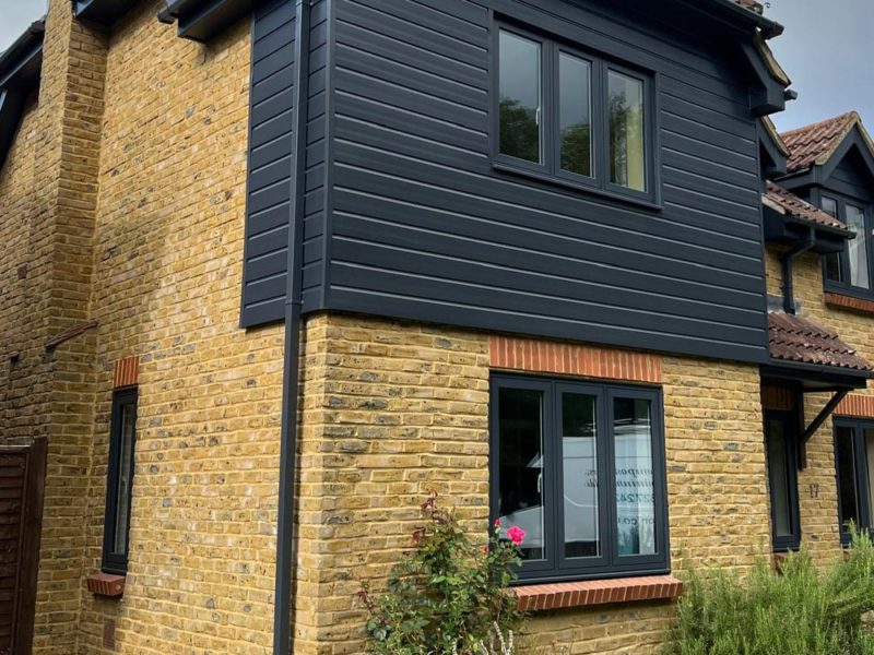 Anthracite flush fit uPVC casement windows