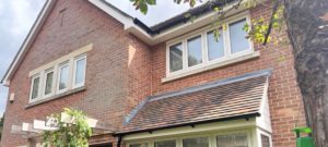 Cream uPVC double glazed flush fit windows