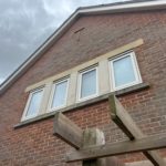 Cream uPVC double glazed flush fit windows